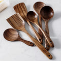 SacredHut | NordTeak 7-piece kitchen helper set – premium teak wood tools for stylish and versatile cooking