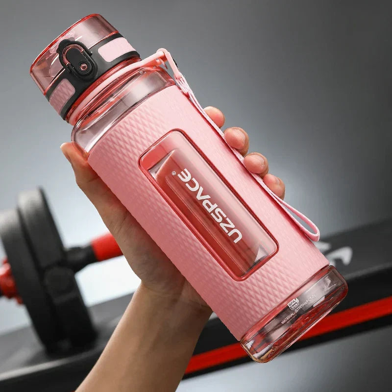 SacredHut | UZSPACE Sport Water Bottles, BPA-free, portable, impact-resistant, leak-proof, large capacity, fitness water kettle, Tritan plastic drinking bottle