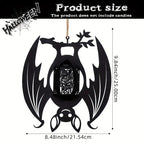 Gothic Bat Hanging Lantern Candle Holder, Halloween Decor - product view 5