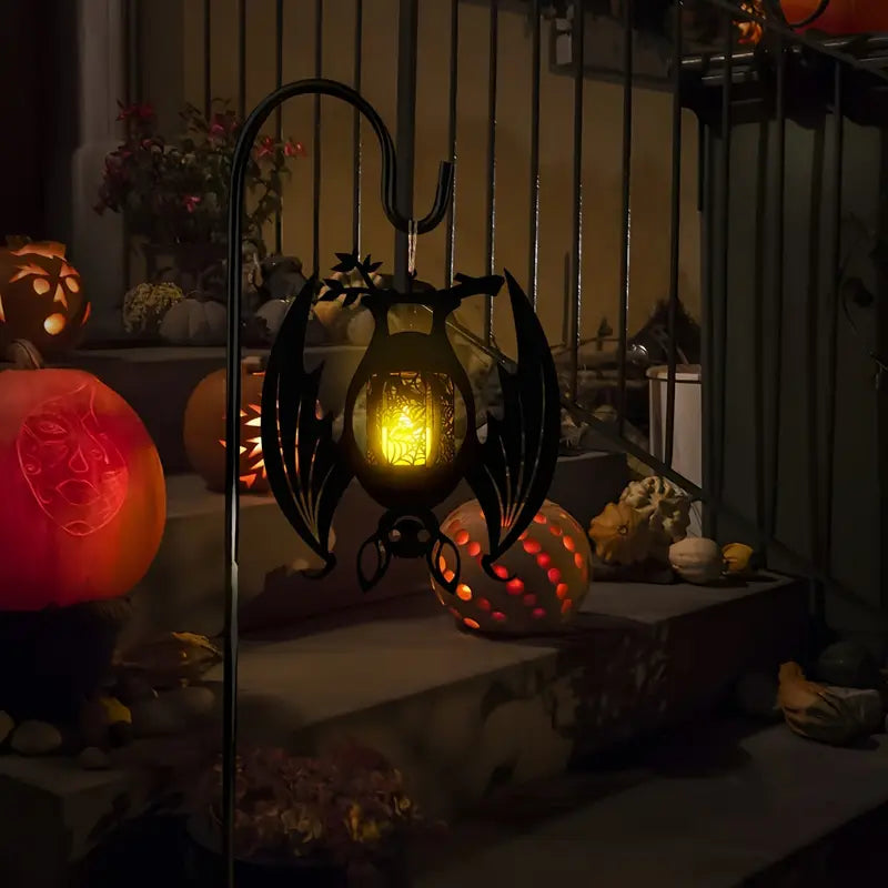 Gothic Bat Hanging Lantern Candle Holder, Halloween Decor - product view 4