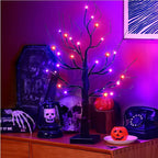 Halloween LED Birch Tree, Orange or Purple Lights, USB or Battery - product view 9