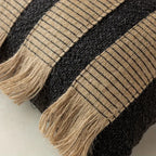 Boho Striped Throw Pillow Cover, Woven Cushion Cover with Hidden Zipper — product view 6