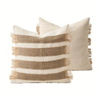 Boho Striped Throw Pillow Cover, Woven Cushion Cover with Hidden Zipper — product view 10