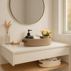 Woven Storage Basket with Handles, Bathroom and Shelf Organizer — product view 6