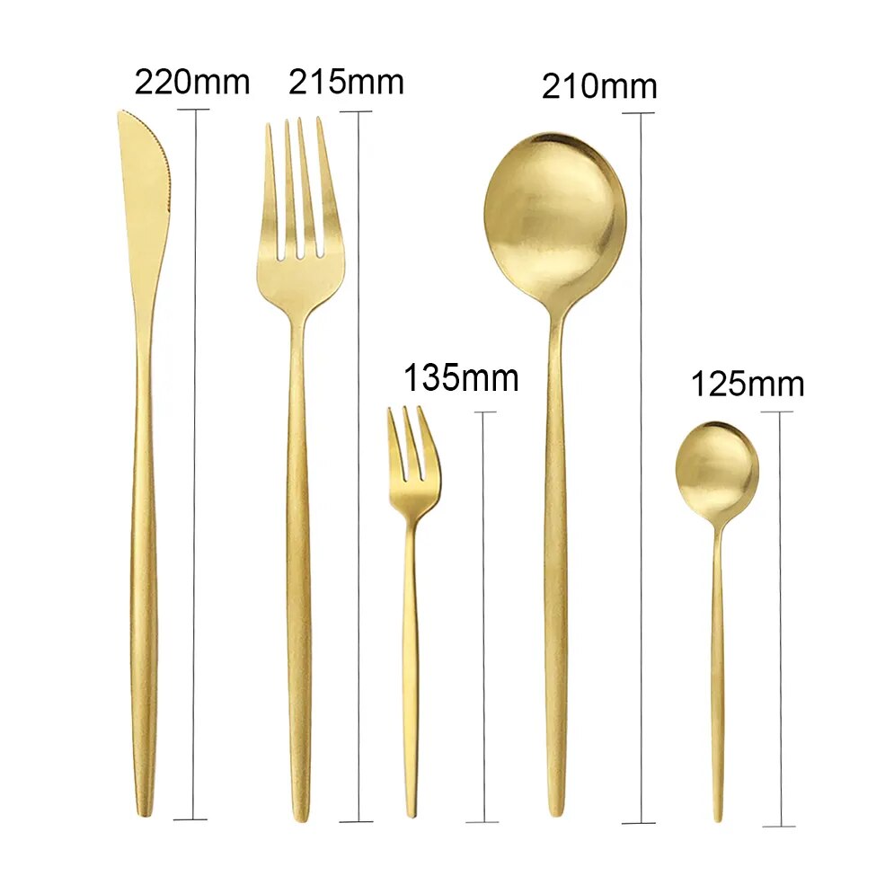 SacredHut | High-Quality Stainless Steel Cutlery Set for 6 People - Elegant Cutlery Collection