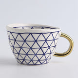 Blue linear triangles 350ml