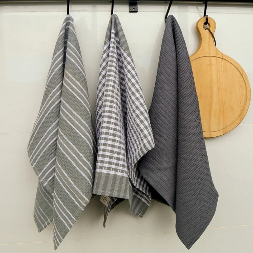 Microfiber Kitchen Towels, Set of 3 Absorbent Dish and Tea Towels — product view 2