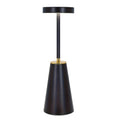 Slim Rechargeable Table Lamp, 3-Color Touch-Dimmable LED Light - Black