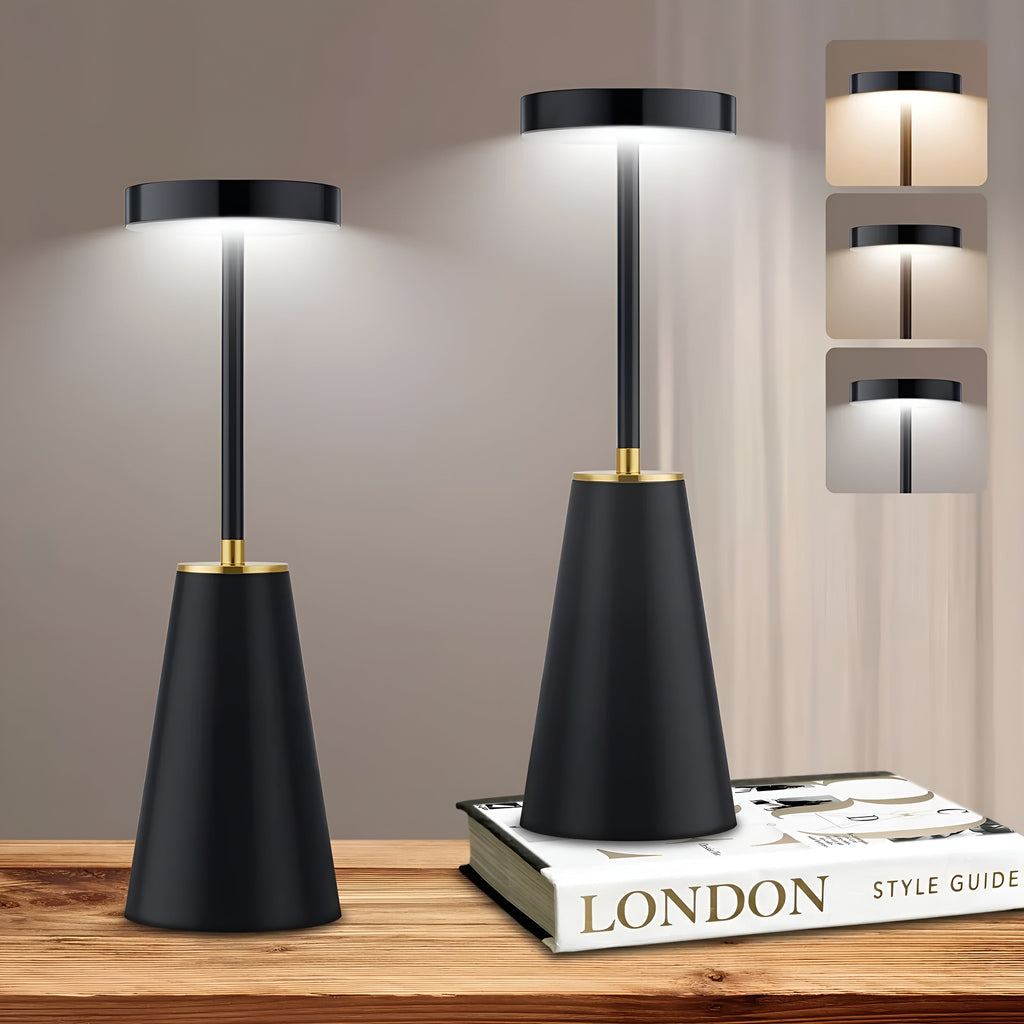 Slim Rechargeable Table Lamp, 3-Color Touch-Dimmable LED Light - product view 2