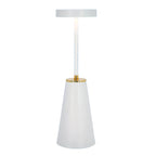 Slim Rechargeable Table Lamp, 3-Color Touch-Dimmable LED Light - White