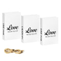 Rustic Decorative Book Stack, White Faux Books with Twine — product view 1