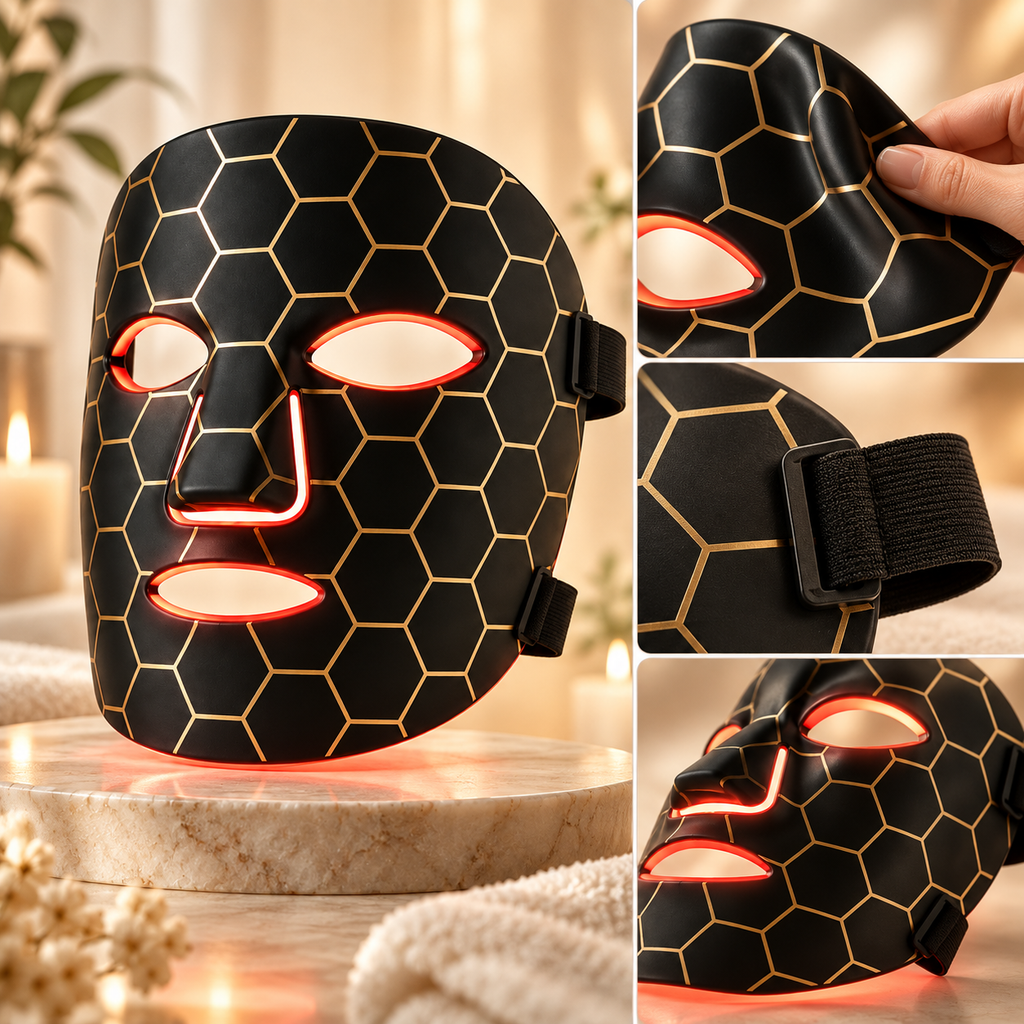 Flexible silicone 7-color LED face mask