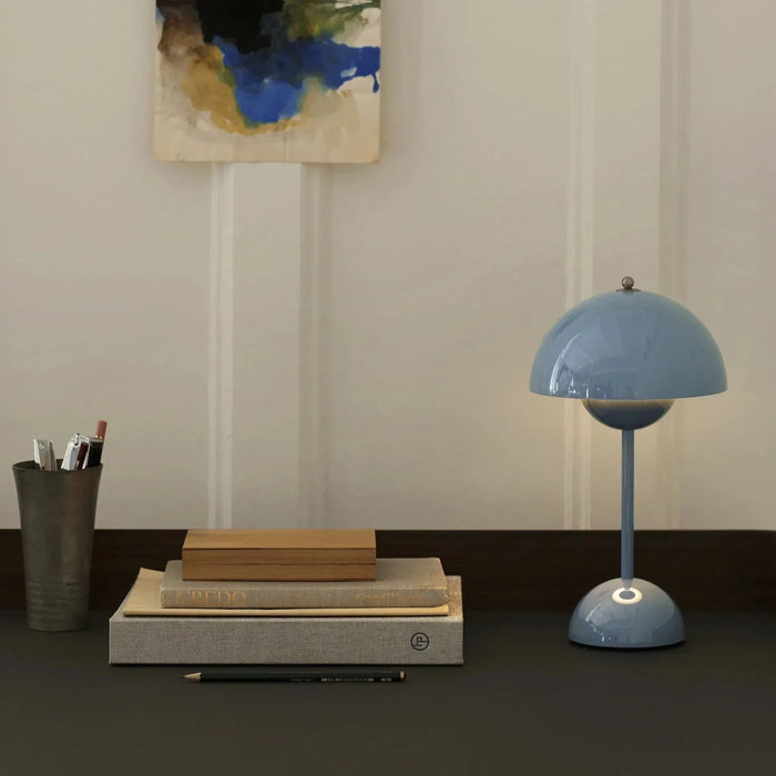 Mushroom Pod Table Lamp, Rechargeable Touch-Dimmable LED Light - product view 5