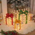 LED Christmas Gift Box Lights, Battery-Powered Set of 3 - Model 1, 3 Pieces Set