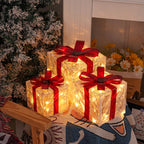 LED Christmas Gift Box Lights, Battery-Powered Set of 3 - Model 2, 3 Pieces Set