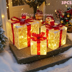 LED Christmas Gift Box Lights, Battery-Powered Set of 3 - product view 5
