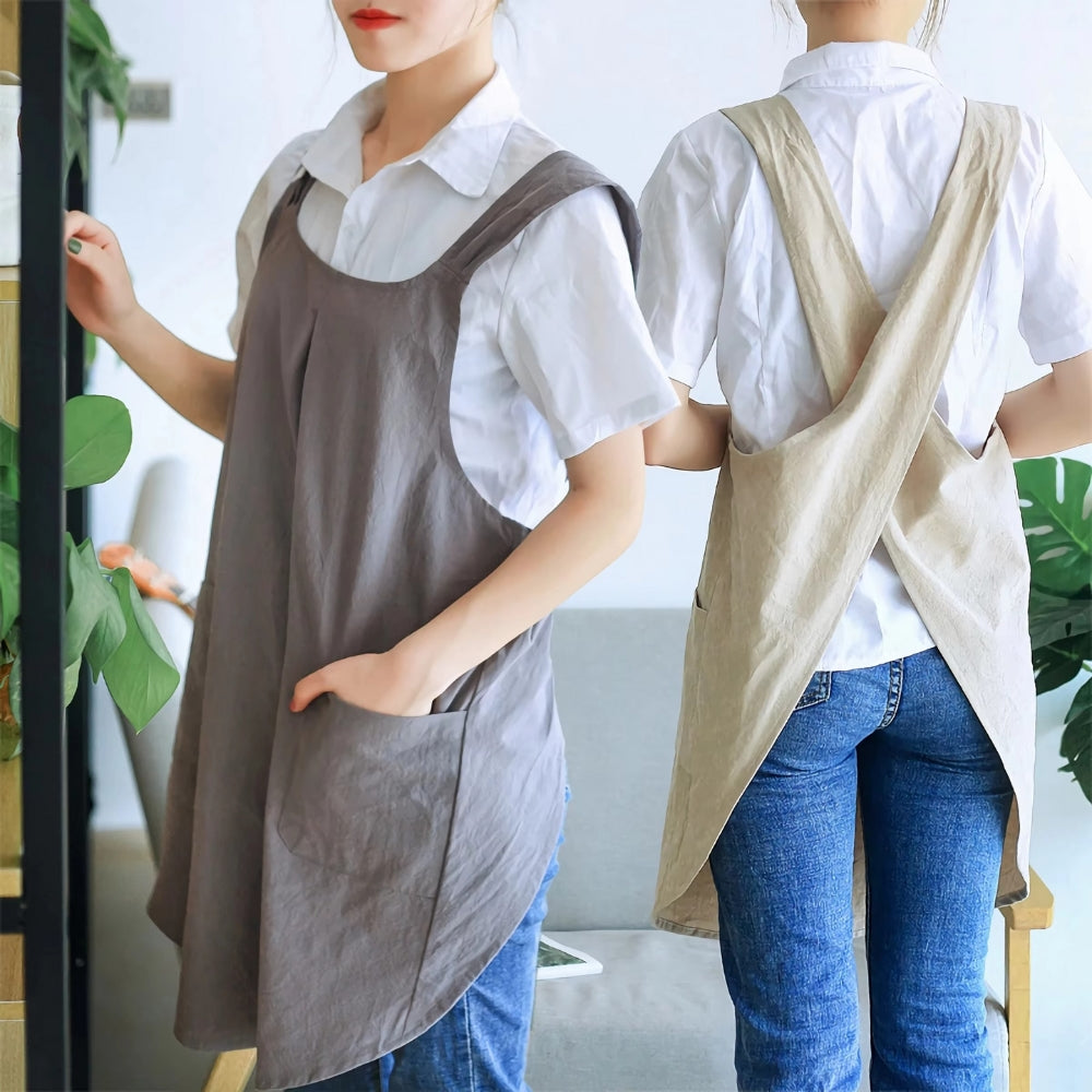 Japanese Cross-Back Apron — product view 1