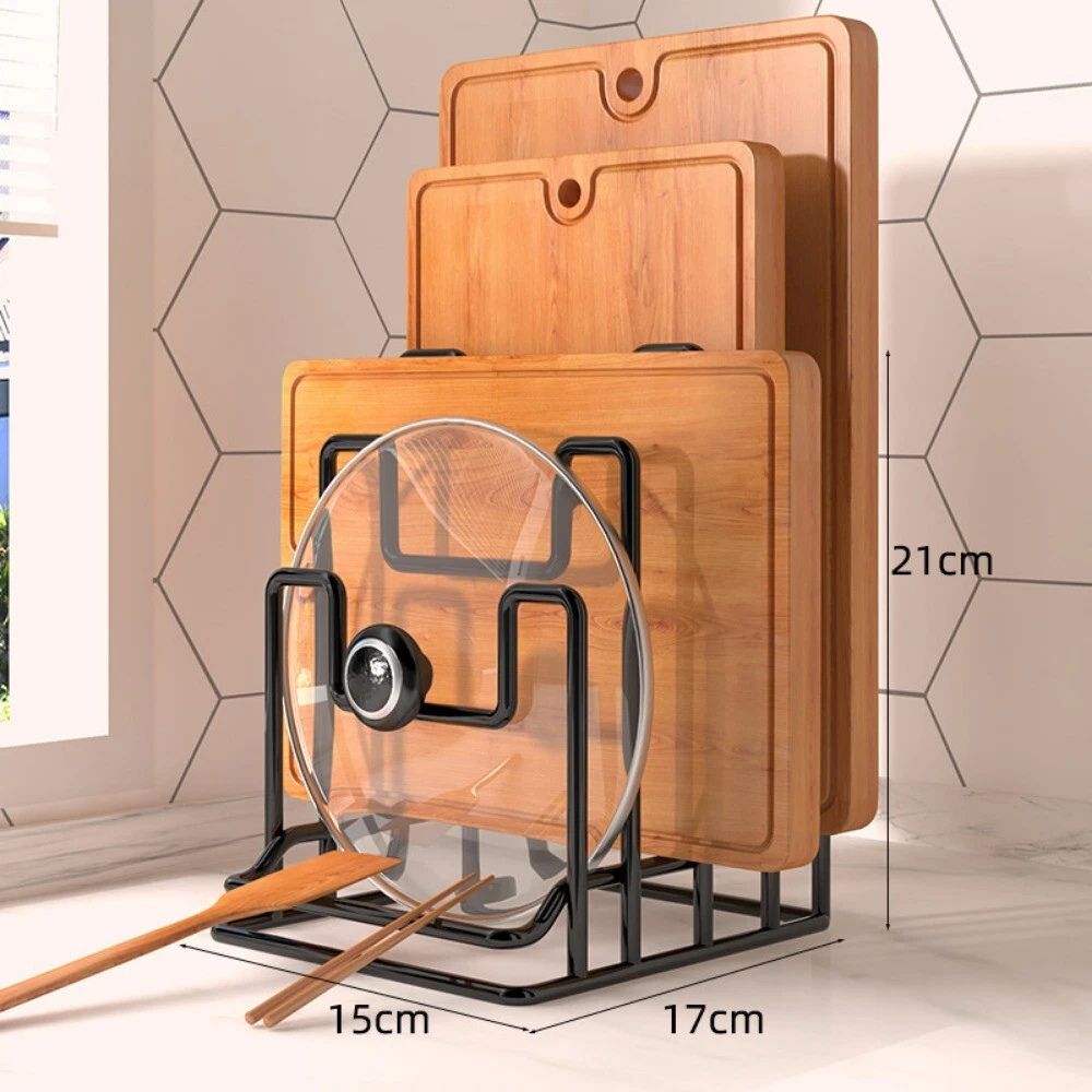 Metal Pot Lid and Cutting Board Rack, Kitchen Counter Organizer — product view 1