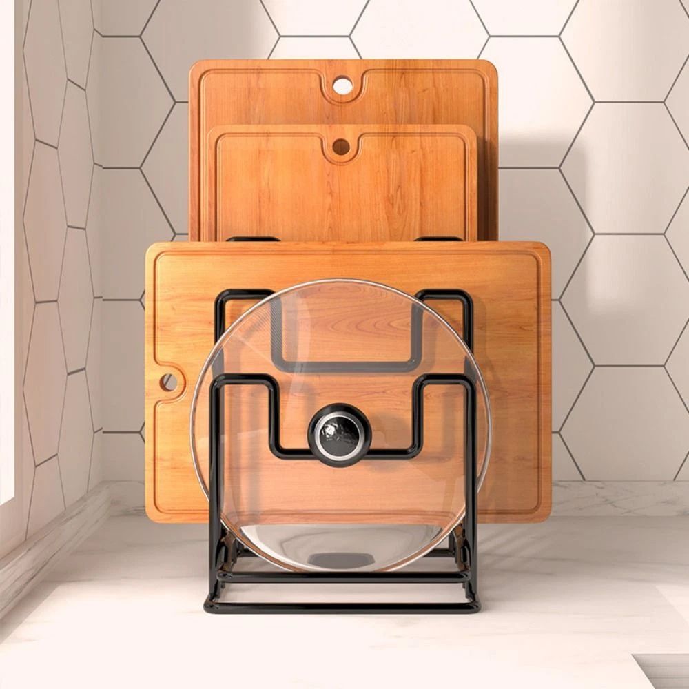 Metal Pot Lid and Cutting Board Rack, Kitchen Counter Organizer — product view 2