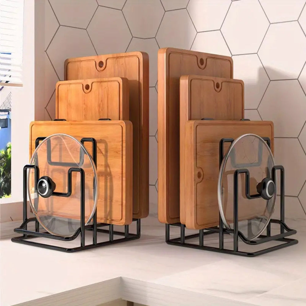 Metal Pot Lid and Cutting Board Rack, Kitchen Counter Organizer — product view 4