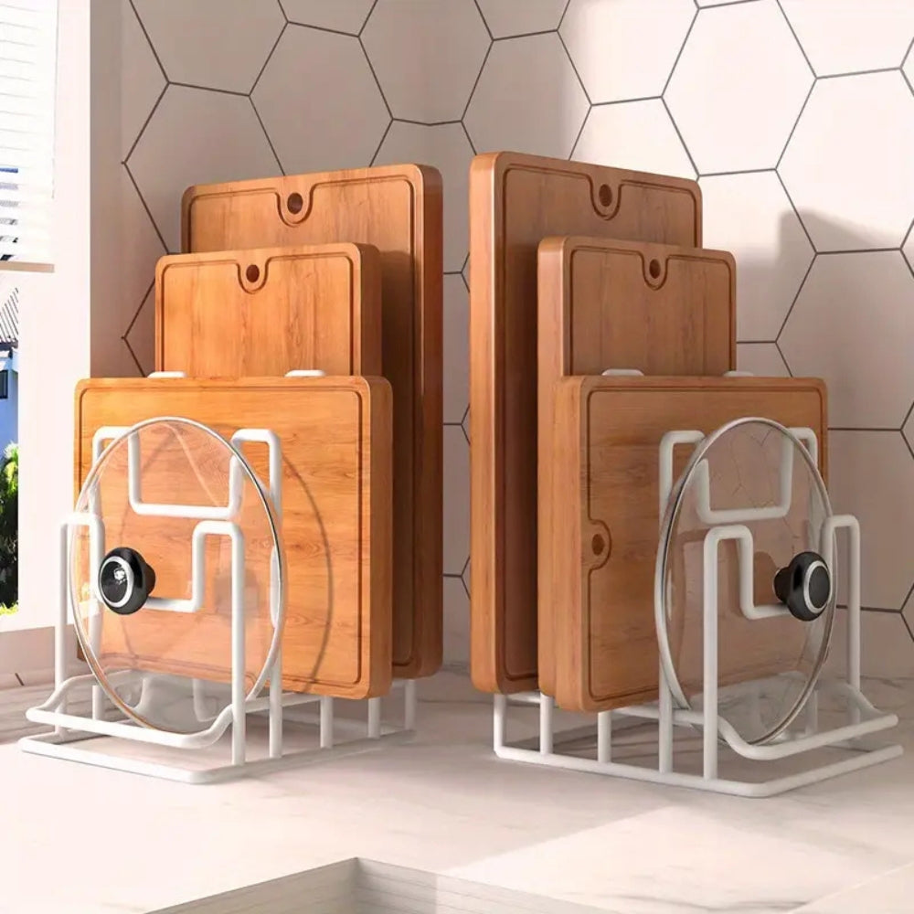 Metal Pot Lid and Cutting Board Rack, Kitchen Counter Organizer — product view 6