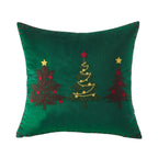 Embroidered Christmas Tree Pillow Cover, 17.72 × 17.72 Inches - product view 4