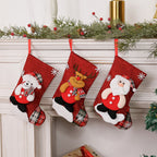 Christmas Hanging Stockings, Reindeer, Santa, Snowman & Polar Bear - product view 4
