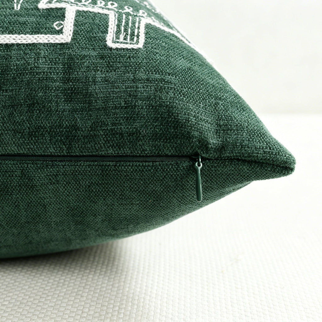 Embroidered Gingerbread House Christmas Pillow Cover, Square or Lumbar - product view 5