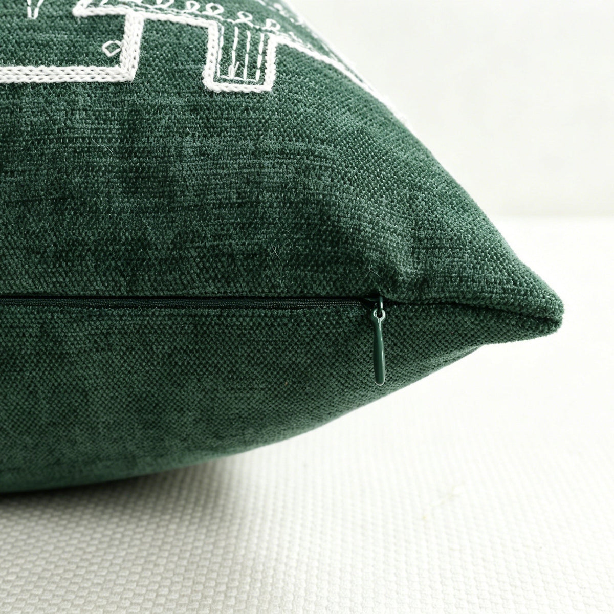 Embroidered Gingerbread House Christmas Pillow Cover, Square or Lumbar - product view 5