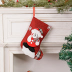 Christmas Hanging Stockings, Reindeer, Santa, Snowman & Polar Bear - product view 8