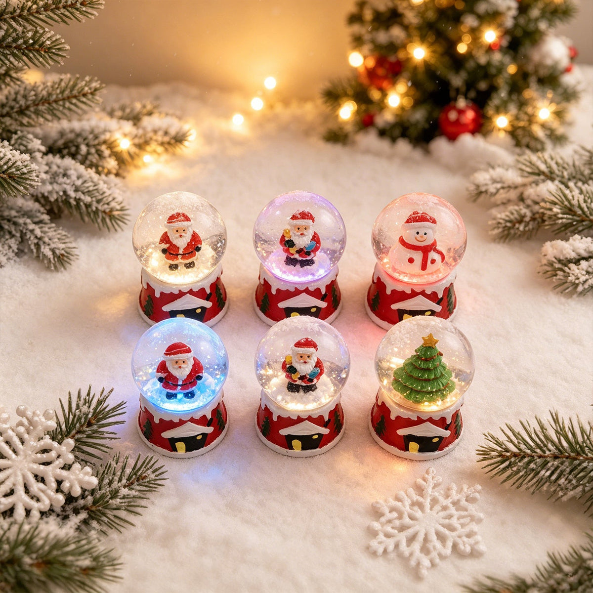 Mini Christmas Snow Globe, 7 cm, Assorted Festive Designs - product view 6