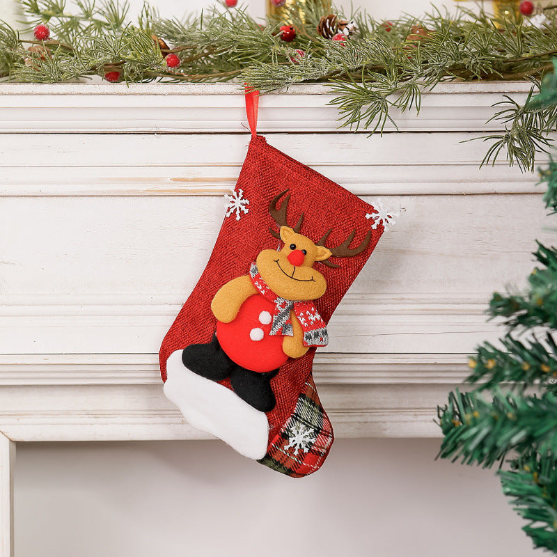 Christmas Hanging Stockings, Reindeer, Santa, Snowman & Polar Bear - product view 7