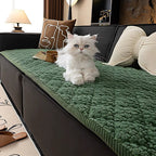 Quilted Sofa Cover — Green Serenity