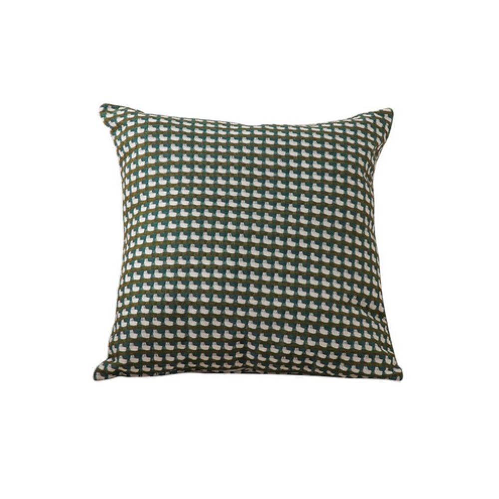 Textured Check Throw Pillow Cover, Microfiber Woven Cushion Cover — product view 8