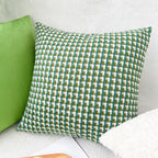 Textured Check Throw Pillow Cover, Microfiber Woven Cushion Cover — product view 5