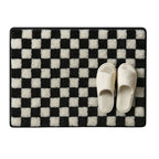 Checkered Bath Mat, Absorbent Non-Slip Microfiber Bathroom Rug — product view 4
