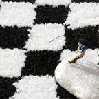 Checkered Bath Mat, Absorbent Non-Slip Microfiber Bathroom Rug — product view 8