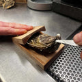 SacredHut | Premium wood handle oyster shell opener clamp