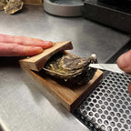 SacredHut | Premium wood handle oyster shell opener clamp