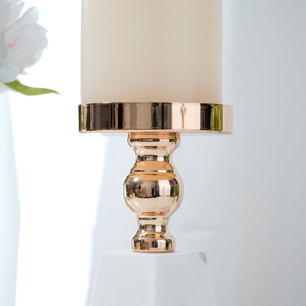 Marble Candle Holder with Gold Accent, Pyramid Table Centerpiece — product view 9
