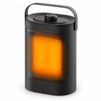 Compact ceramic space heater for bedroom and office