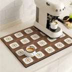Absorbent Coffee Bar Mat — Muted Mosaic