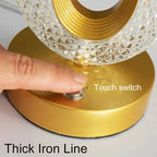 Crystal-Style LED Night Light, Rechargeable Touch-Dimming Lamp - product view 5