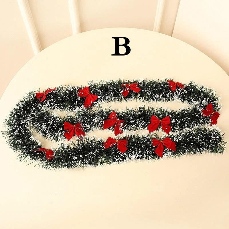 Snow-Flocked Christmas Garland, 2 m PVC Holiday Decoration - product view 6