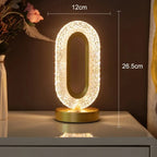 Crystal-Style LED Night Light, Rechargeable Touch-Dimming Lamp - product view 3