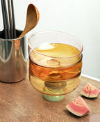 SacredHut | Colorful borosilicate dessert bowl with spoon