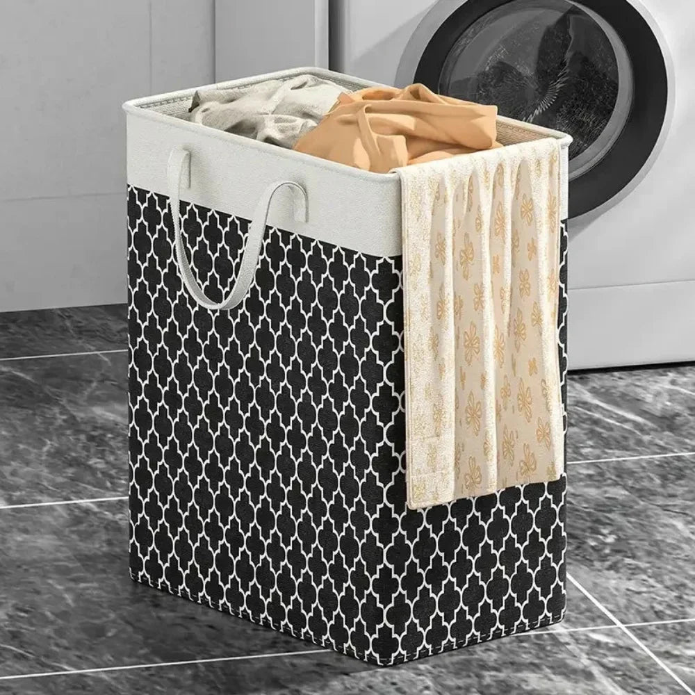 75L waterproof collapsible laundry basket with handles