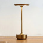 USB-C Rechargeable Table Lamp, Dimmable Aluminum LED Light - Gold
