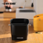 SacredHut | 0.9–1.2 l Espresso knock box, detachable knock bar and non-slip base, square coffee grounds waste, barista desktop accessories