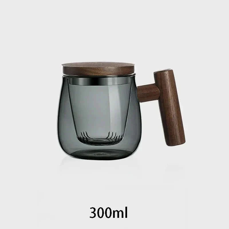 SacredHut | Ultramodern Glass Tea Cup with Filter and Lid